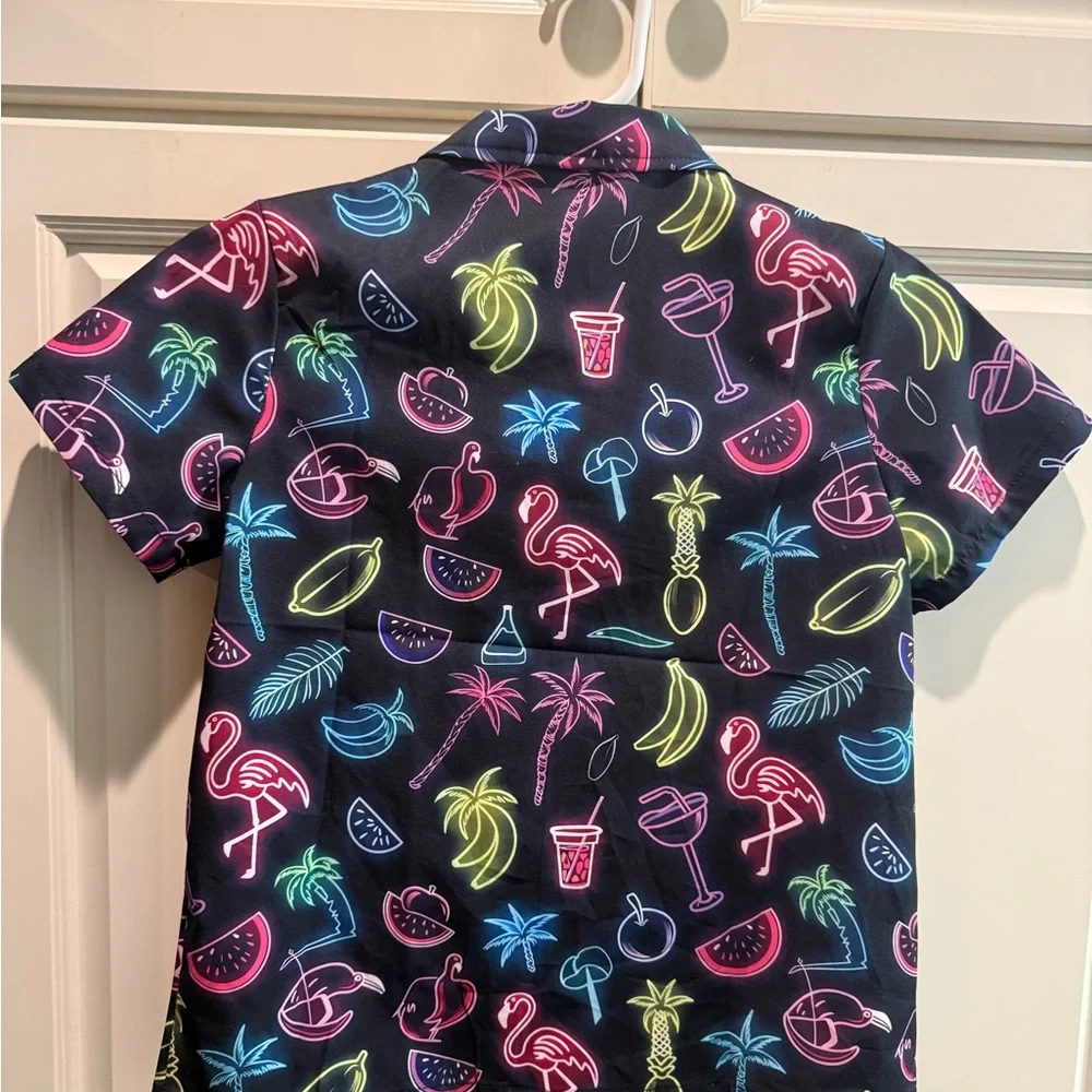Neon Patterned Kids Shirt - Picture 2 of 2